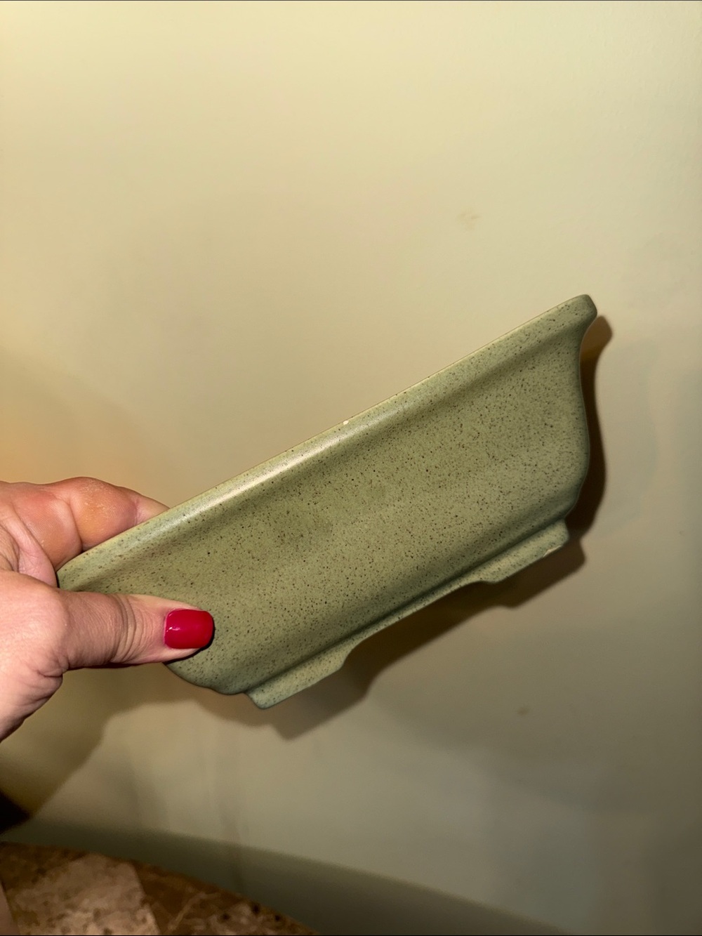 Vintage Haeger  Rectangular Planter in Sage Green